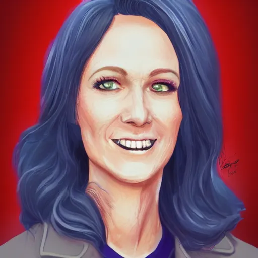 Image similar to maci holloway, first woman elected as president in usa, cold but beautiful, about 3 5 years old, highly detailed,, artstation hd, deviantart, by artgem