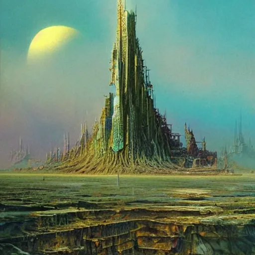 Image similar to artwork by Bruce Pennington