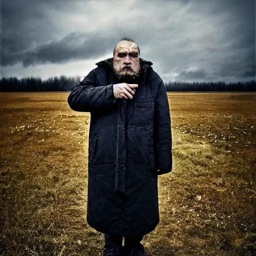 Image similar to portrait of a russian man mad about baltics, realistic, award winning photography, national geographic