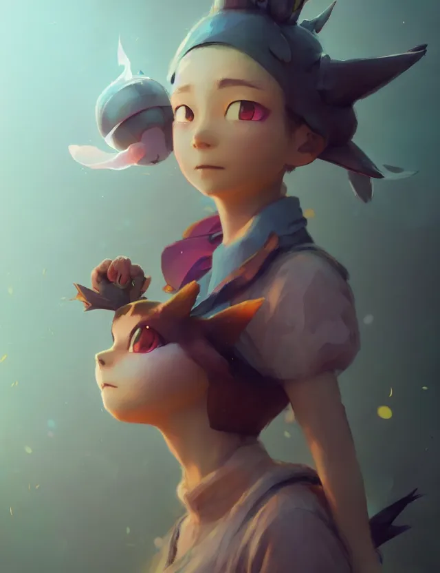 Image similar to a beautiful portrait of a female pokemon trainer. character design by cory loftis, fenghua zhong, ryohei hase, ismail inceoglu and ruan jia. artstation, volumetric light, detailed, photorealistic, fantasy, rendered in octane