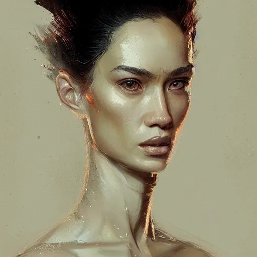 Image similar to portrait of a woman by greg rutkowski, naomi nagata from the expanse book series, very tall and slender, highly detailed portrait, scifi, digital painting, artstation, concept art, smooth, sharp foccus ilustration, artstation hq