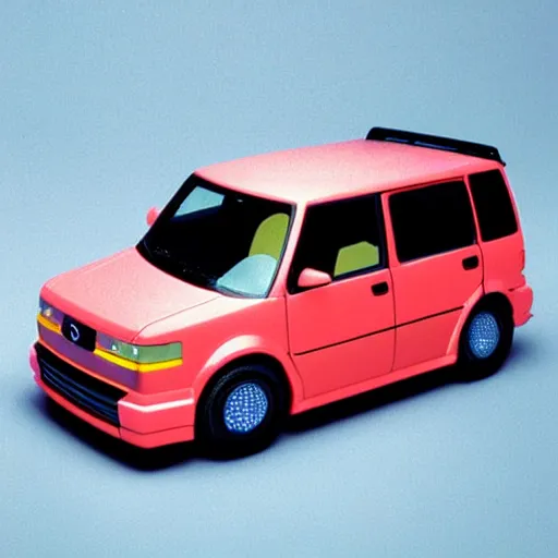Prompt: 9 0 s kids toys in the shape of a scion xb