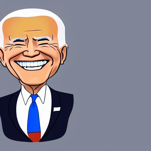 Image similar to cute chibi drawing of joe biden smiling and giving a thumbs up