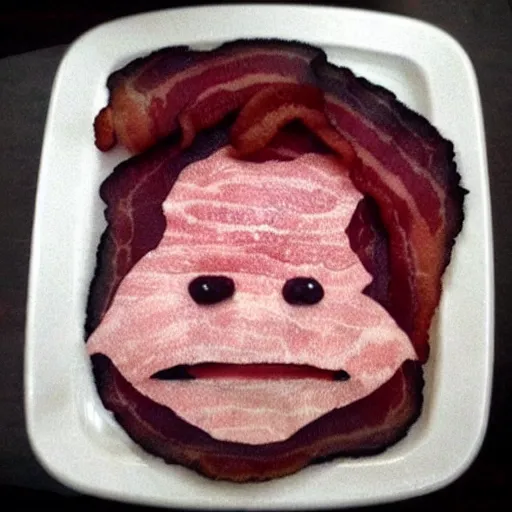 Image similar to bacon in the shape of kevin bacon