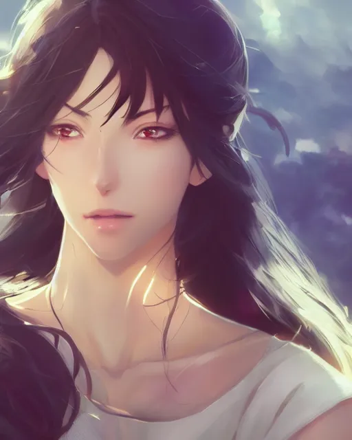 Prompt: goddess, intense beauty, full shot, atmospheric lighting, detailed face, by makoto shinkai, stanley artgerm lau, wlop, rossdraws