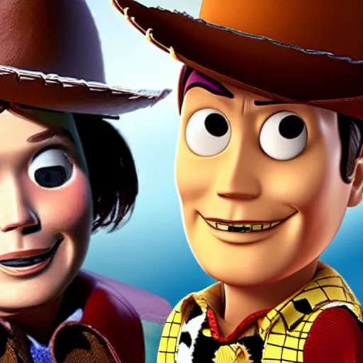 Image similar to johnny depp as woody from toy story