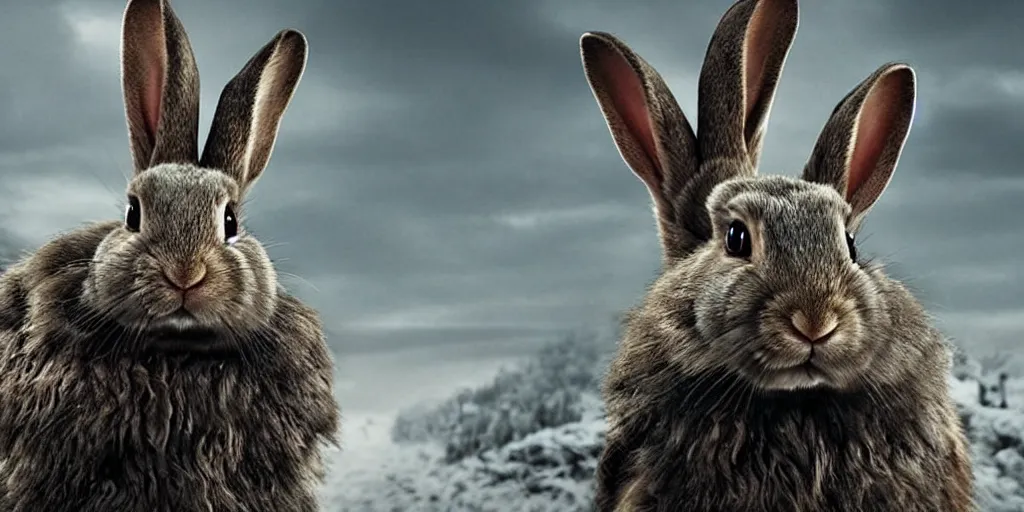 Image similar to a rabbit in the tv show Game Of Thrones