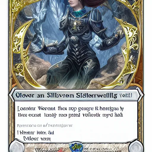 Prompt: silvergill adept, winterthorn blessing, by Warren Mahy and Volkan Baga