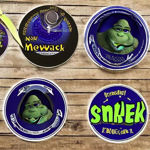 Image similar to reward coin shrek metal hacking connected network