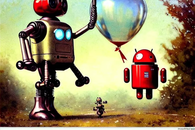 Prompt: adventurer ( ( ( ( ( 1 9 5 0 s retro future robot android mouse rv balloon robot. muted colors. ) ) ) ) ) by jean baptiste monge!!!!!!!!!!!!!!!!!!!!!!!!!!!!!!!!!!!!! chrome red