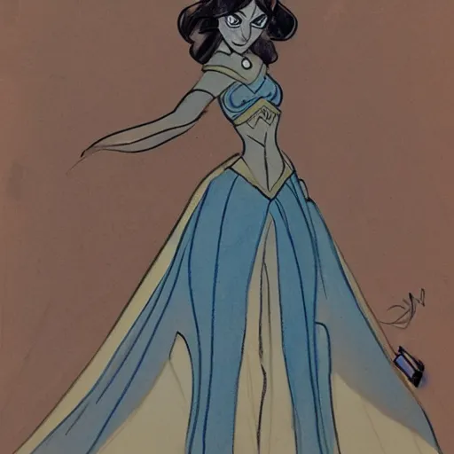 Image similar to milt kahl sketch of victoria justice as princess padme from star wars episode 3