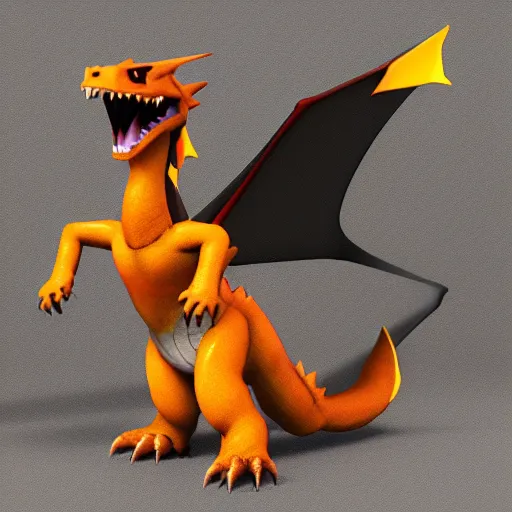Prompt: Charizard as a digimon, dramatic, hyperdetailed, artstation, photorealism, accurate, octane render, 8k,