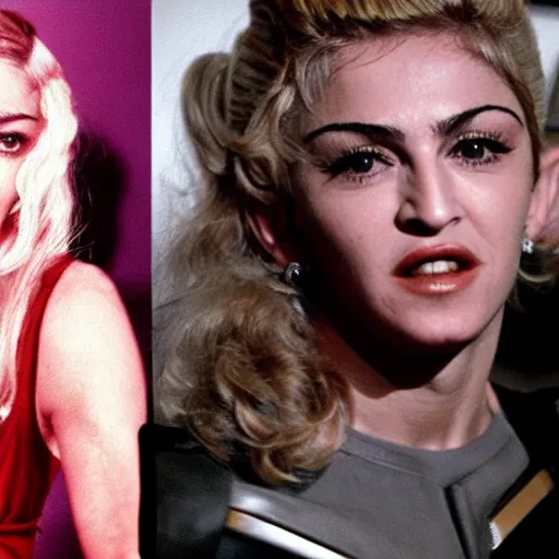 Image similar to madonna aged 2 0 in star trek