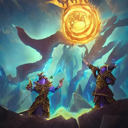 Image similar to glowing king's scroll paper floating in the air, epic fantasy art, in the style of hearthstone artwork