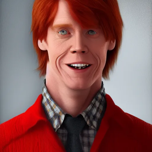 Prompt: Jim Carrey is Ron Weasley, hyperdetailed, artstation, cgsociety, 8k