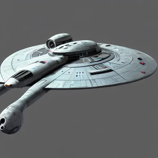 Image similar to star trek starship enterprise, starship enterprise : by ian mcque : hard surface modeling, highly detailed, centered, artstation, smooth, sharp focus, octane render
