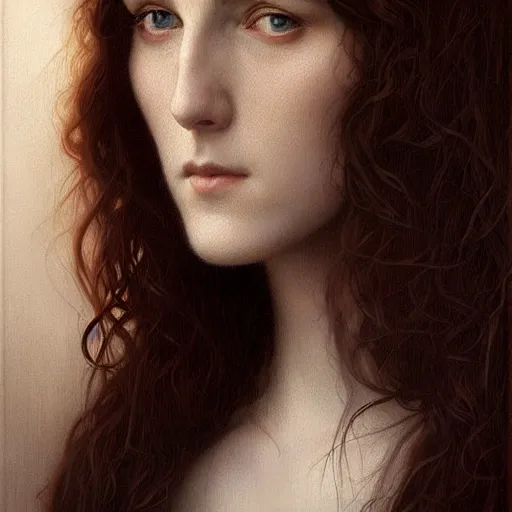 Prompt: beautiful striking Pre-Raphaelite George Carlin by Artgerm and Greg Rutkowski, pale, intricate, elegant, highly detailed, digital painting