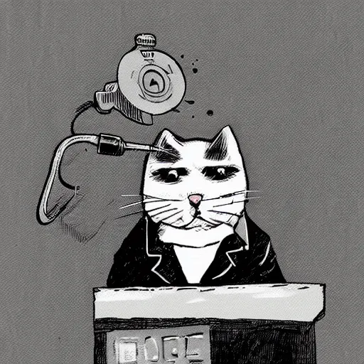 Image similar to a cat working as doctor