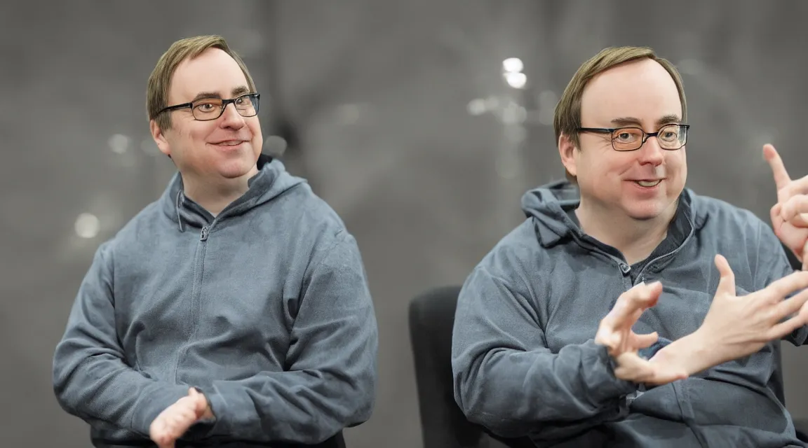 Image similar to vinil scale figure of Linus Torvalds, photo product