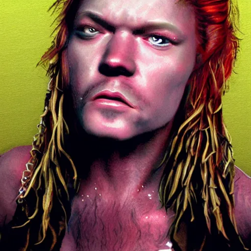 Prompt: a photo realistic of axel rose in a weird party