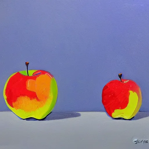 Image similar to apples, steve jobs, art by giuseppe