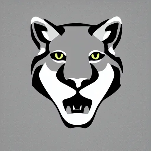 Image similar to photoshop vector design logo concept of a cougar