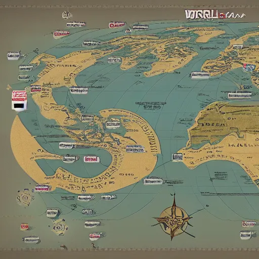 Prompt: world map in gta v style