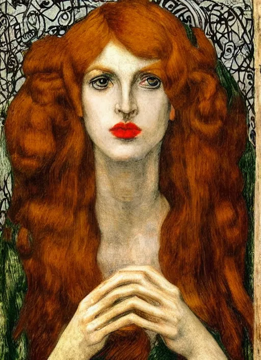 Image similar to a portrait of a robot by Dante Gabriel Rossetti