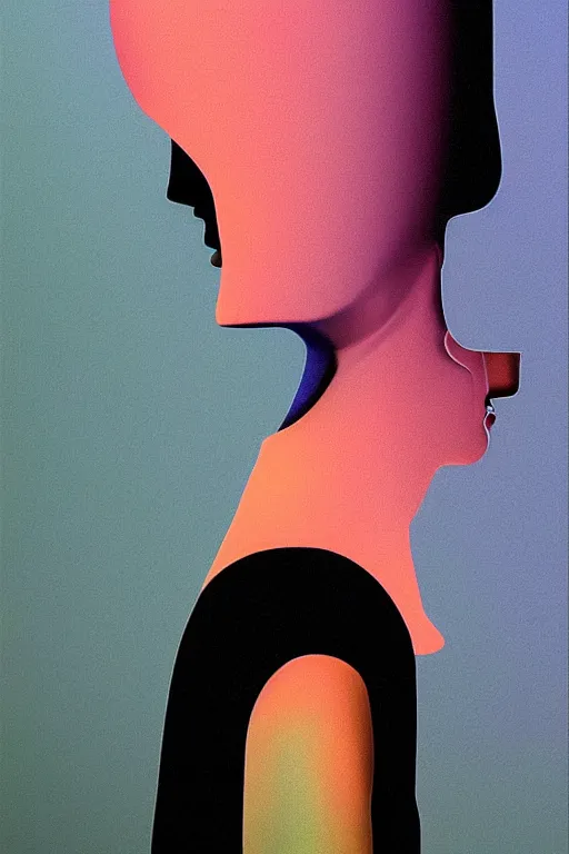 Image similar to woman wearing oculus and digital glitch head edward hopper and james gilleard, zdzislaw beksisnski, higly detailed