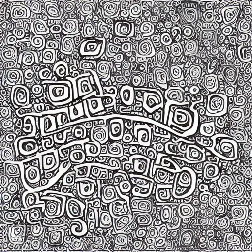 Image similar to doodle art, white background