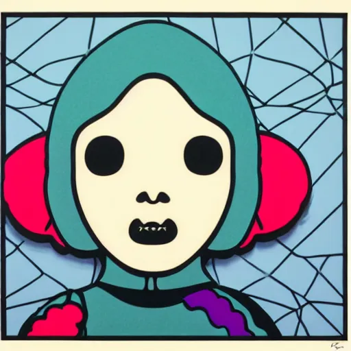 Image similar to kaws companion in the style of audrey kawasaki