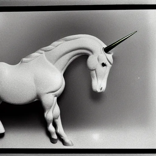 Image similar to the radiography of a unicorn. Side view.