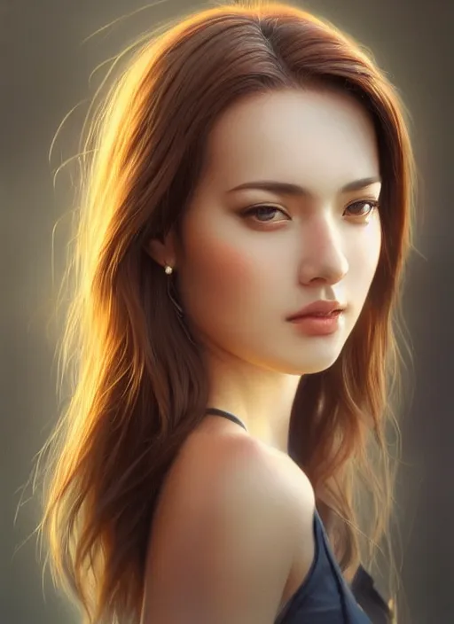 Image similar to photo of a gorgeous young woman in the style of stefan kostic, realistic, sharp focus, 8 k high definition, insanely detailed, intricate, elegant, art by stanley lau and artgerm