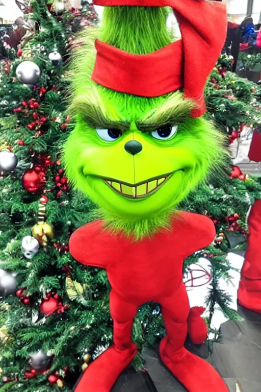 Prompt: The Grinch wearing Ironman's armor