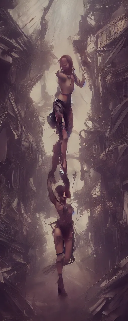 Prompt: Dystopian techno rave, in the style of artgerm and greg rutkowski and alphonse mucha, concept art, ultra realism, photo realism, cgsociety, octane render, artstationHD, artstationHQ, unreal engine, 4k, 8k