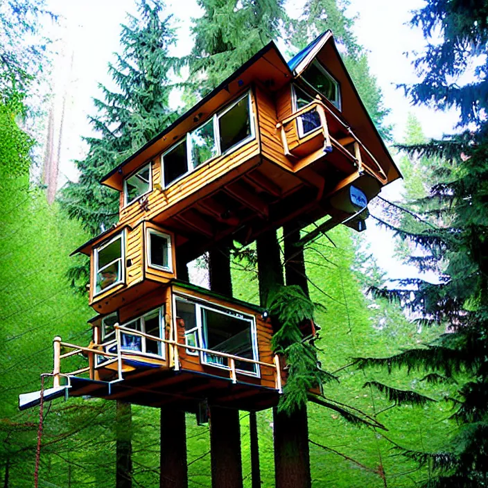 Image similar to mobile home tree house at vanvcouver,british columbia,canada