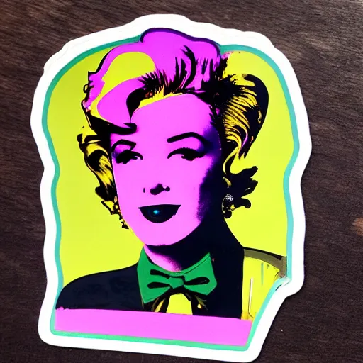 Prompt: cute warhol sticker