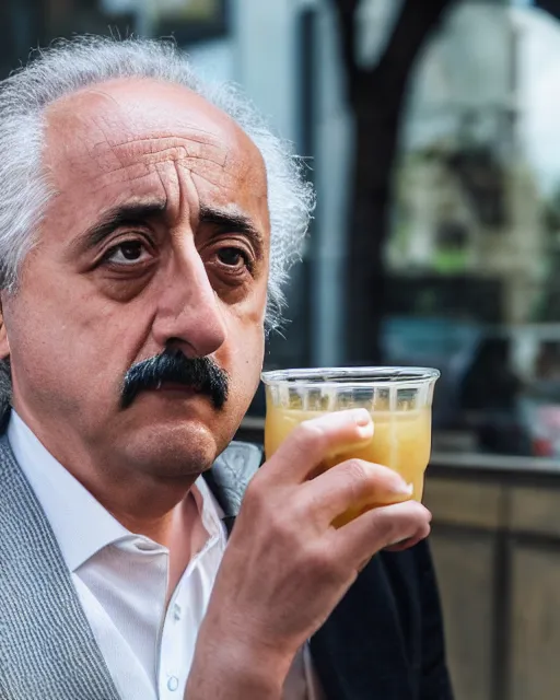 Prompt: a boba tea. hyper realistic and anamorphic 2 0 1 0 s movie still of giovanni falcone, by paolo sorrentino, leica sl 2 3 0 mm, beautiful color, high quality, high textured, lens flare, refined face