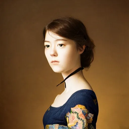 Prompt: a masterpiece portrait photo of a beautiful young woman who looks like a korean mary elizabeth winstead