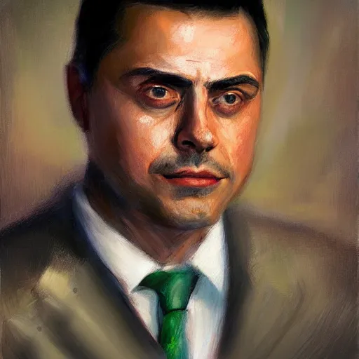 Prompt: Peña Nieto Doom Slayer Portrait by Alyssa Monks