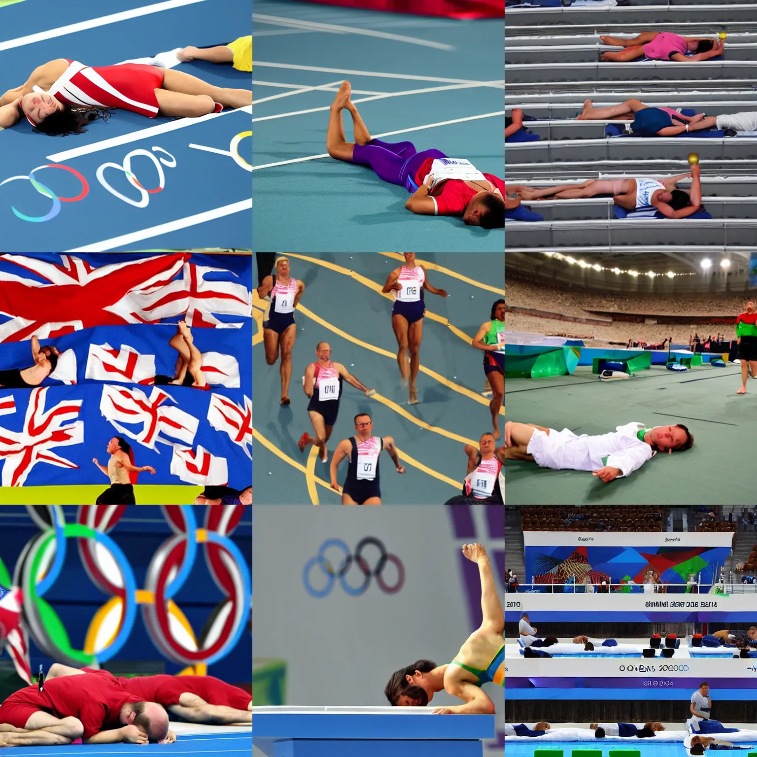 Prompt: competitive sleeping at the olympic games