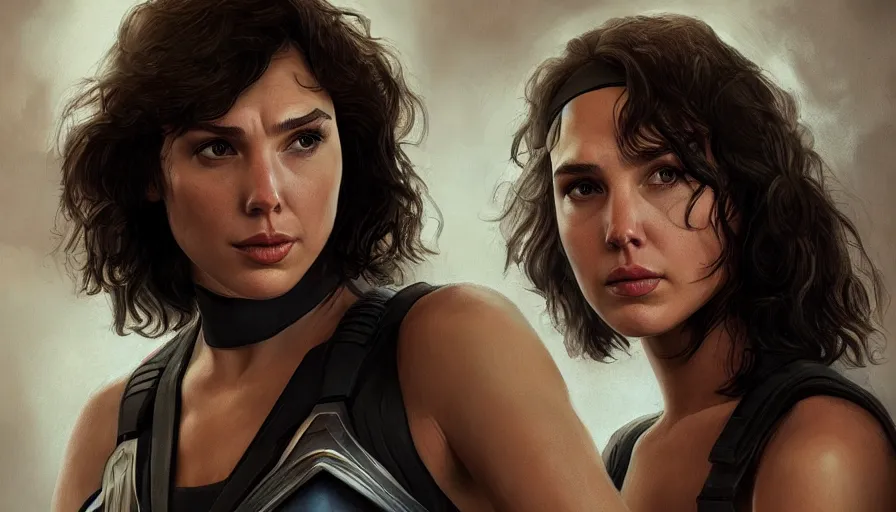 Prompt: Gal Gadot is Ellen Ripley, hyperdetailed, artstation, cgsociety, 8k