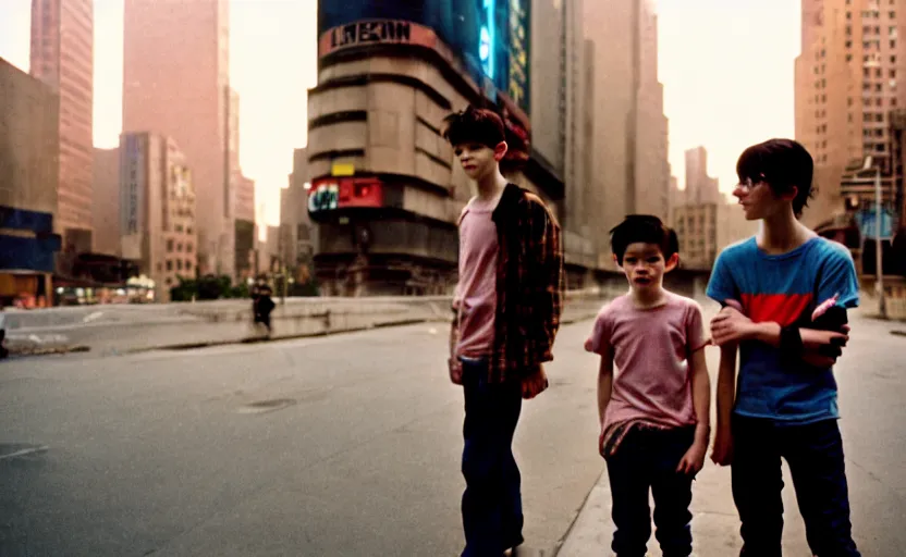 Prompt: cinestill 5 0 d candid photographic portrait by helen levitt of jesse and james from pokemon, extreme long shot, modern cyberpunk moody emotional cinematic, clear skies, 8 k, hd, high resolution, 3 5 mm, f / 3 2, ultra realistic faces, ex machina