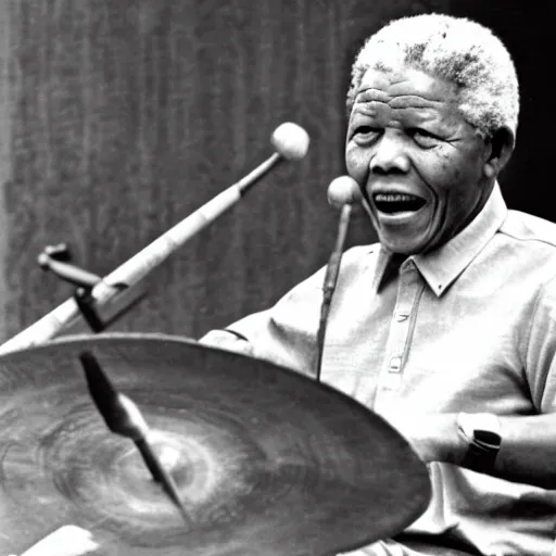 Image similar to nelson mandela playing the drums