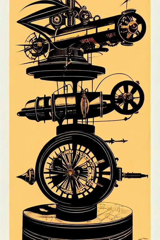 Prompt: steampunk gyroscope flying machine, high details, intricately detailed, by vincent di fate, inking, 3 color screen print, masterpiece, trending on artstation,, sharp, details, hyper - detailed, hd, 4 k, 8 k