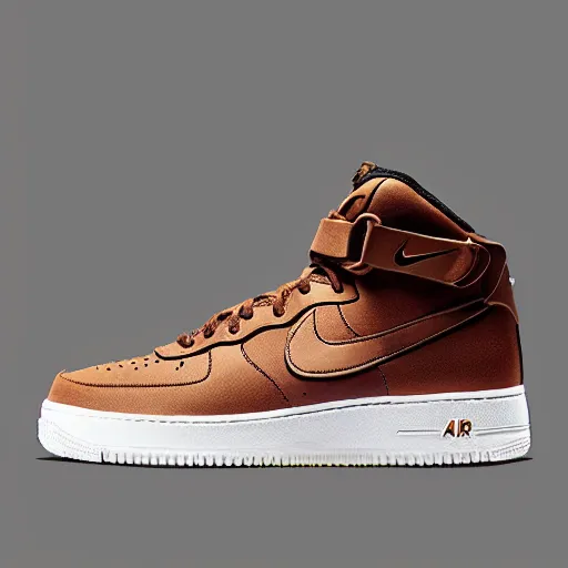 Image similar to nike air force made of minches meat and pulled pork