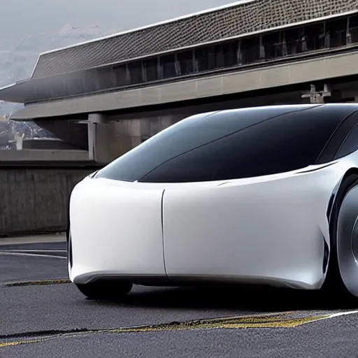 Image similar to futuristic testla New car