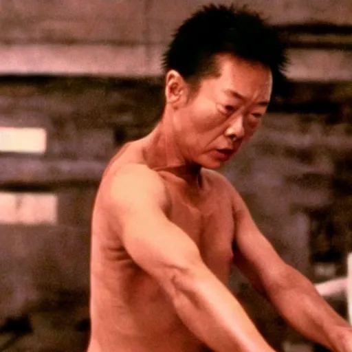 Image similar to film still from 鉄 男 tetsuo 2 body hammer 1 9 8 9 tsukamoto