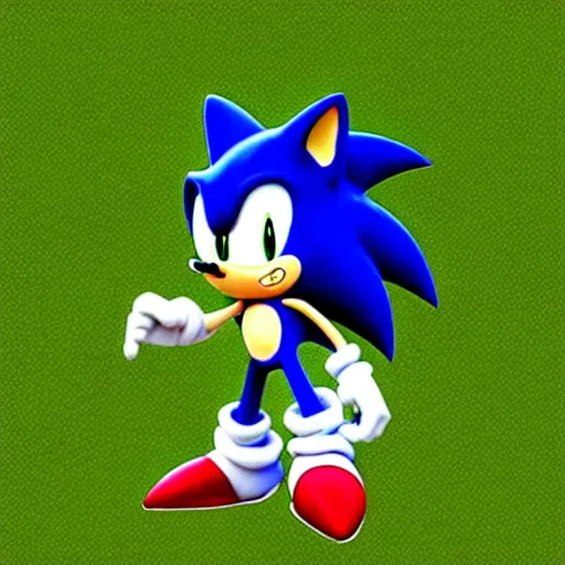Image similar to sonic the hedgehog on pea planet