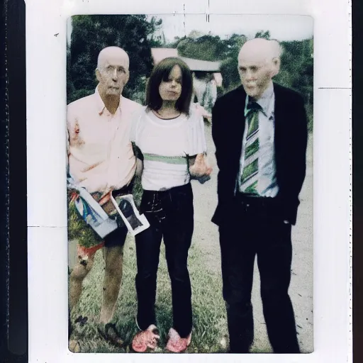 Image similar to found polaroid photo of trash humpers